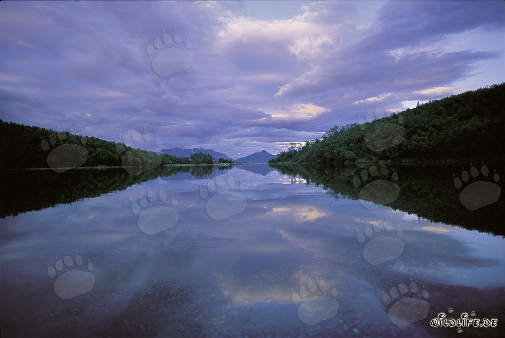 Crépuscule au lac Coville