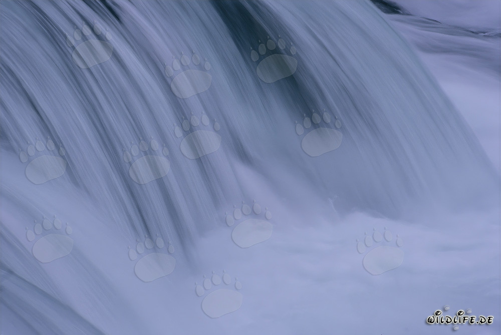 Cascata idilliaca sul fiume Brooks nel Parco Nazionale di Katmai, Alaska