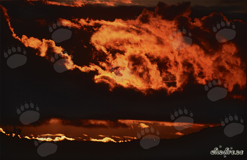 Atmósfera mágica de la puesta de sol en el lago Naknek en Katmai, Alaska