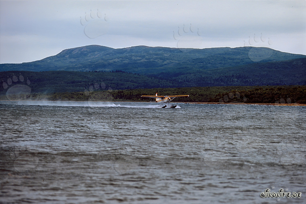 A Floatplane in the remote Katmai National Park in Alaska