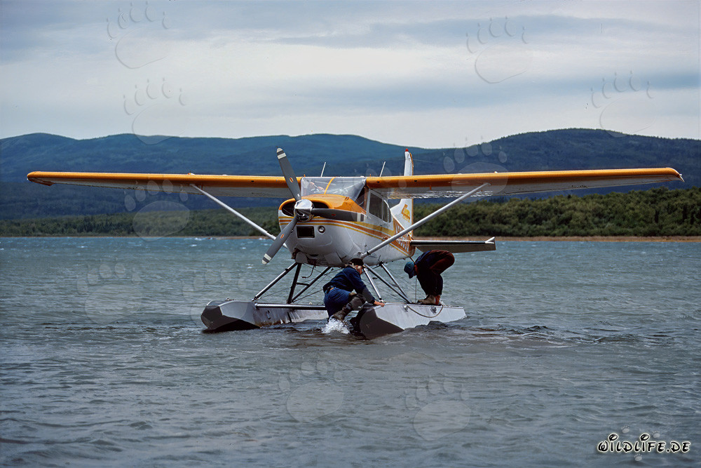 Bush plane lands in remote Katmai backcountry
