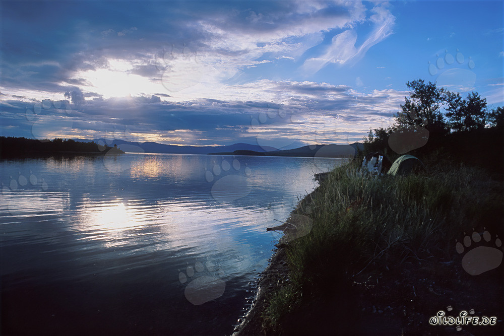 Atardecer en el lago Coville