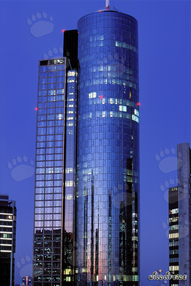 Impressionante torre Maintower a Francoforte sul Meno, Assia
