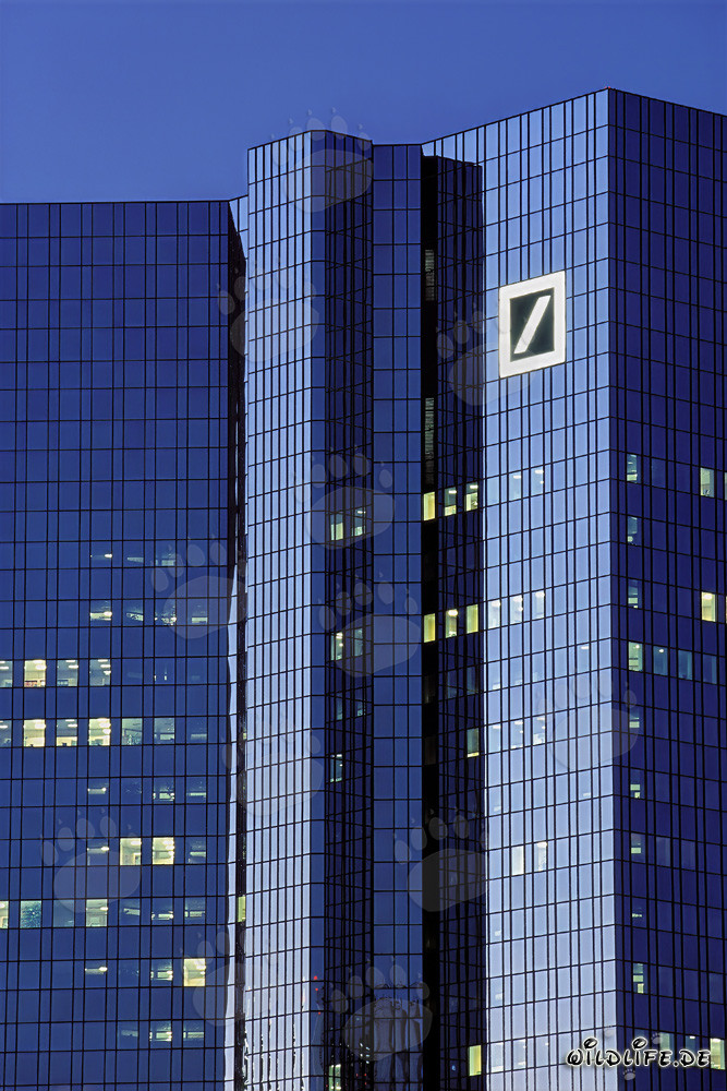 Die imposante Zentrale der Deutschen Bank in Frankfurt am Main