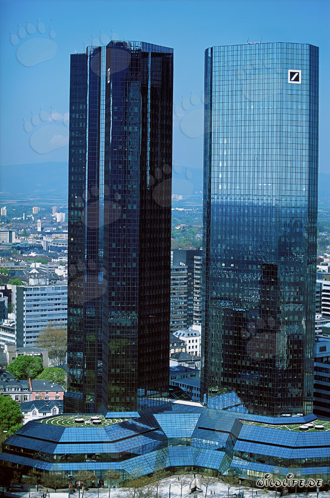 Los imponentes gemelos de la Deutsche Bank en Frankfurt