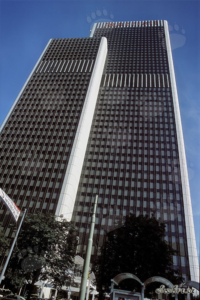 Architektonisches Design des Frankfurt Marriott Hotels in Frankfurt am Main