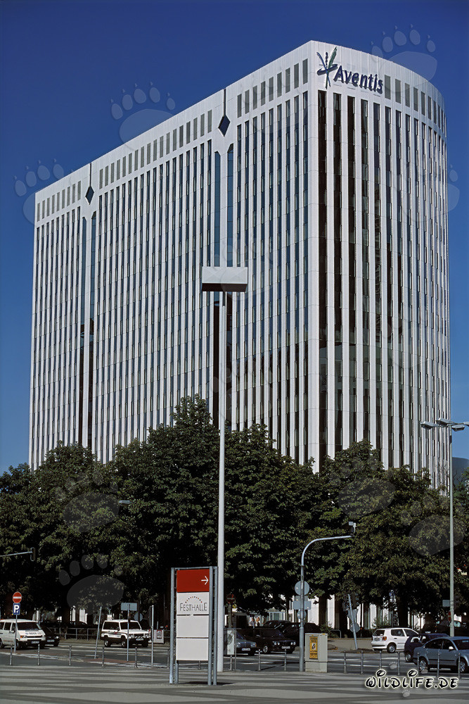 Arquitectura del edificio Aventis en Frankfurt am Main, Hesse, Alemania