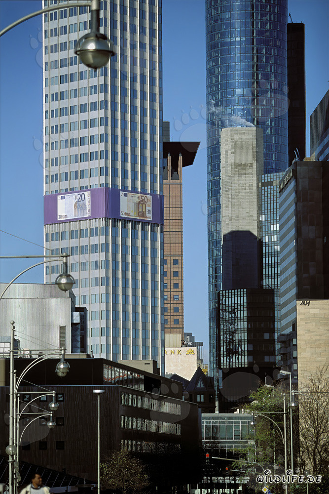 European Central Bank (ECB) - Eurotower Architecture at Night