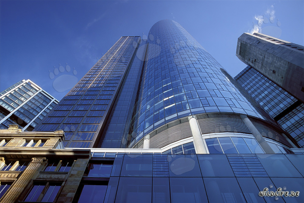 Maintower de Francfort au coucher du soleil - chef-d'œuvre architectural en Hesse