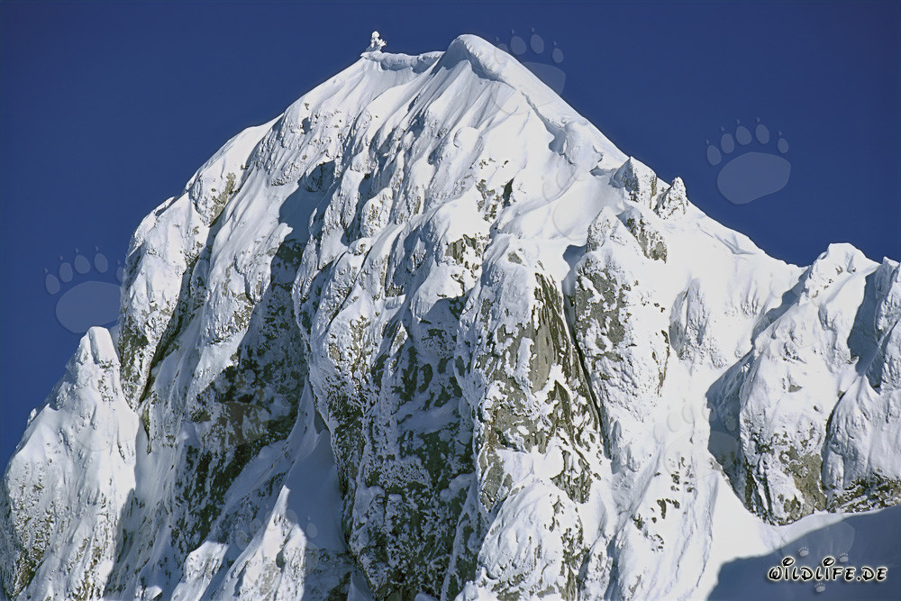 Winterliche Westliche Karwendelspitze in Mittenwald, Bayern, Deutschland