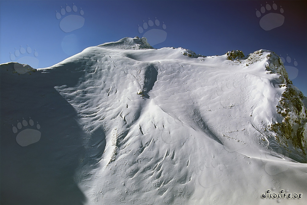 Maestoso Picco dell'ovest del Karwendel nel paesaggio invernale