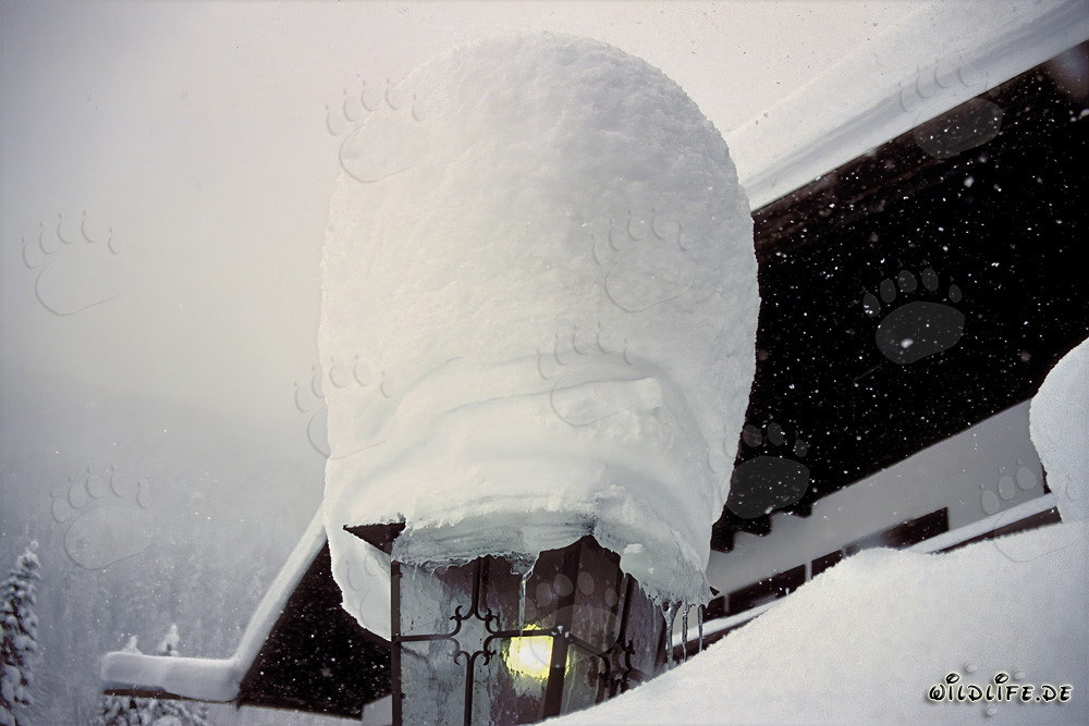 Winter Atmosphere: Dreamy Lantern in the Snow