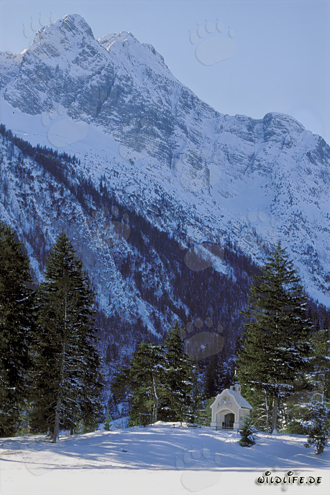 Ambiente navideño romántico en los Alpes bávaros