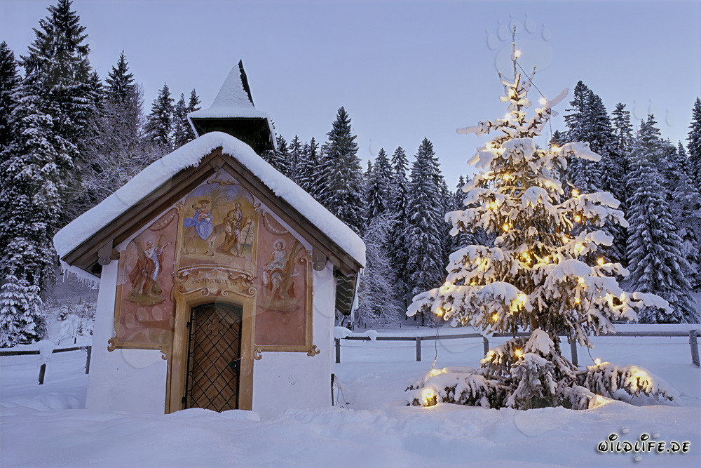Natale romantico in montagna in Baviera