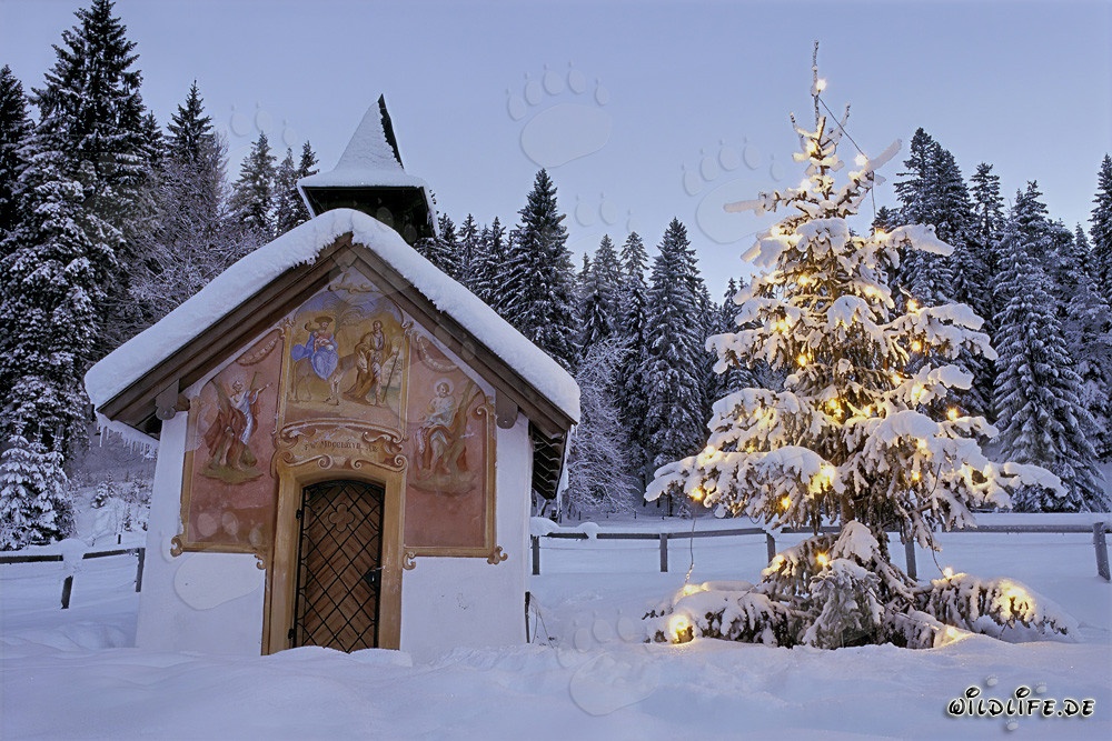 Noël romantique en montagne en Bavière