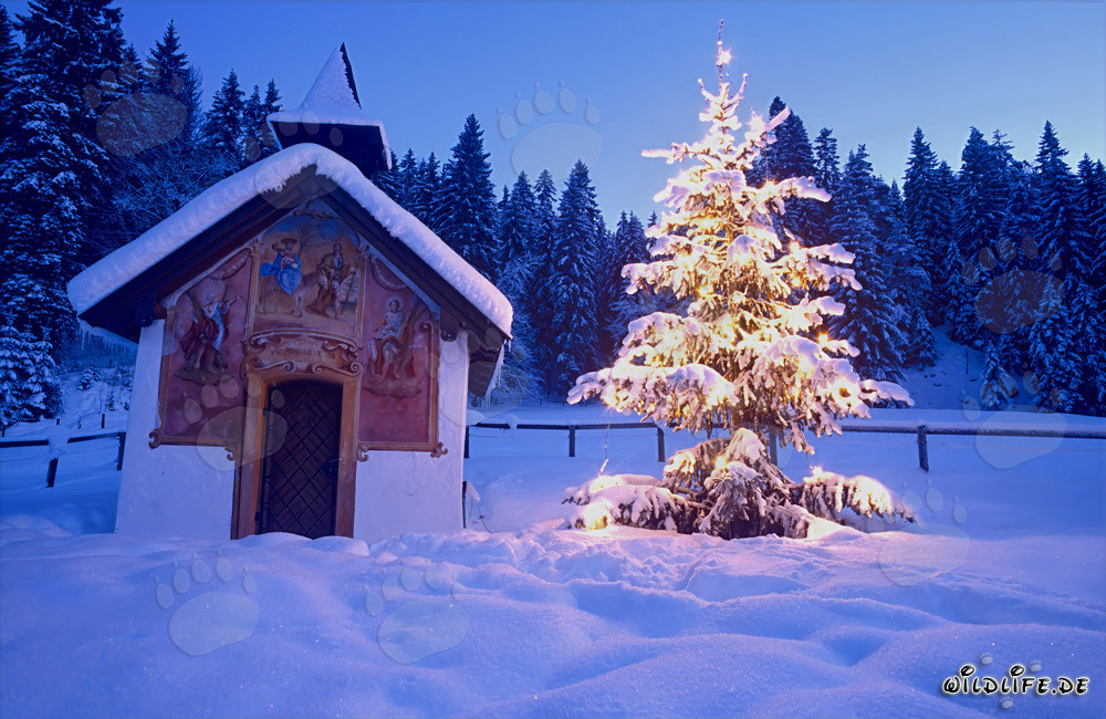 Besinnliche Weihnachtsstimmung in den bayerischen Alpen