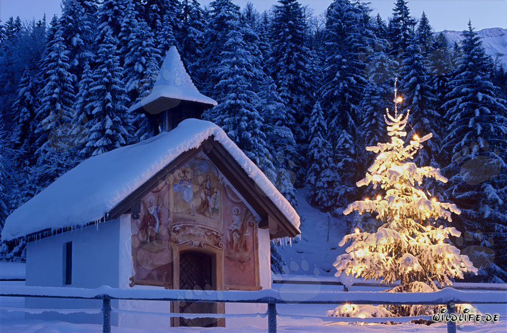 Besinnliche Weihnachtsstimmung in den bayerischen Bergen