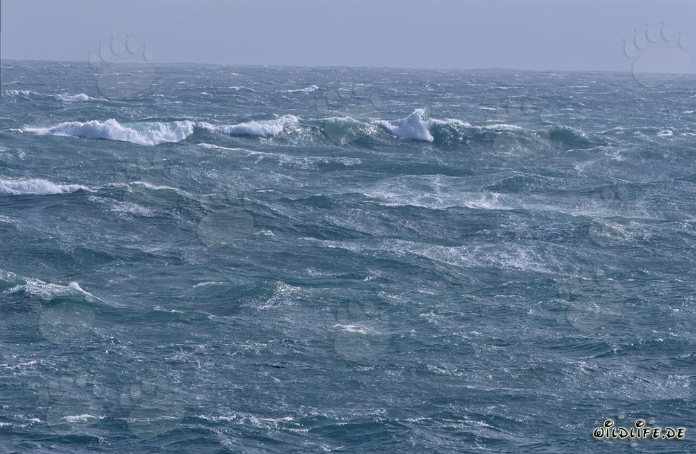 Tempête dans l'Atlantique au large de la pointe sud de l'Afrique