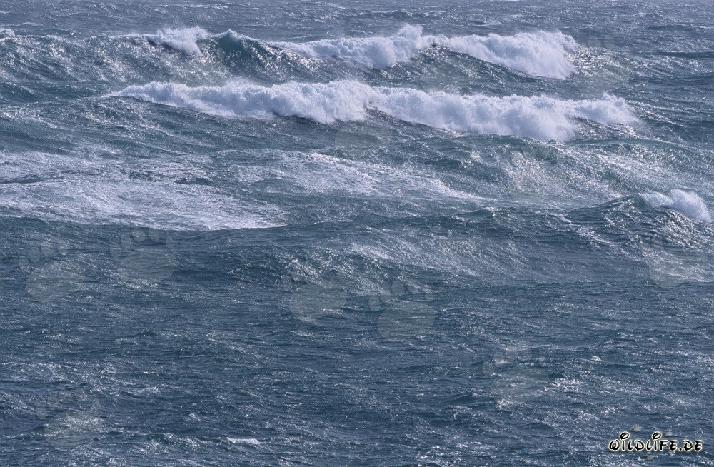 Tempête sur le sud de l'Atlantique devant la pointe sud de l'Afrique