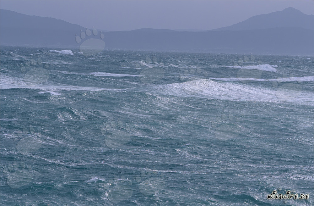 Mar tempestuoso en el extremo sur de África