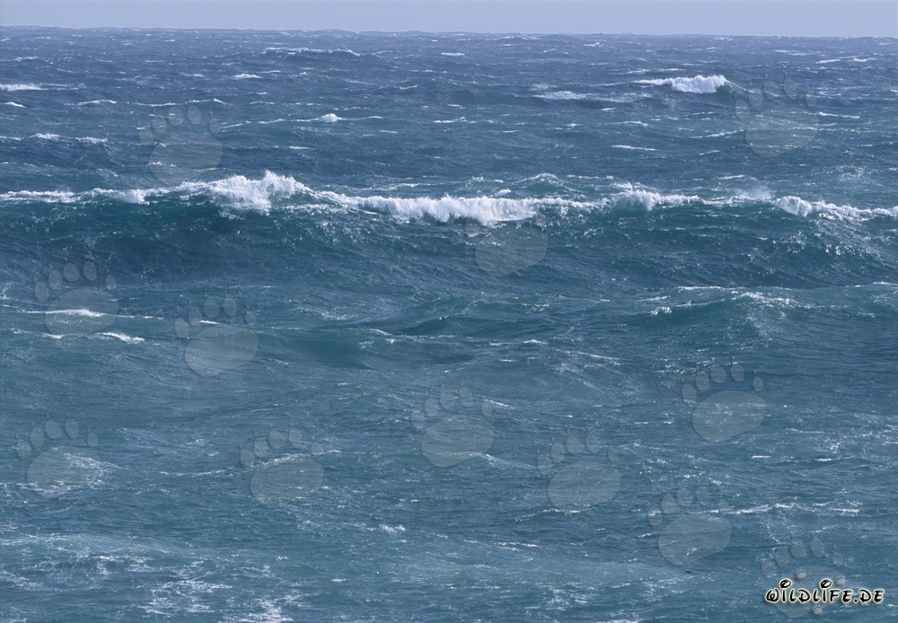 Stormy South Atlantic off Cape Agulhas in South Africa