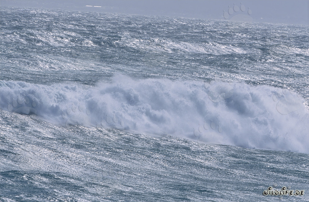 Tempesta nel sud dell'Atlantico vicino alla punta sud dell'Africa