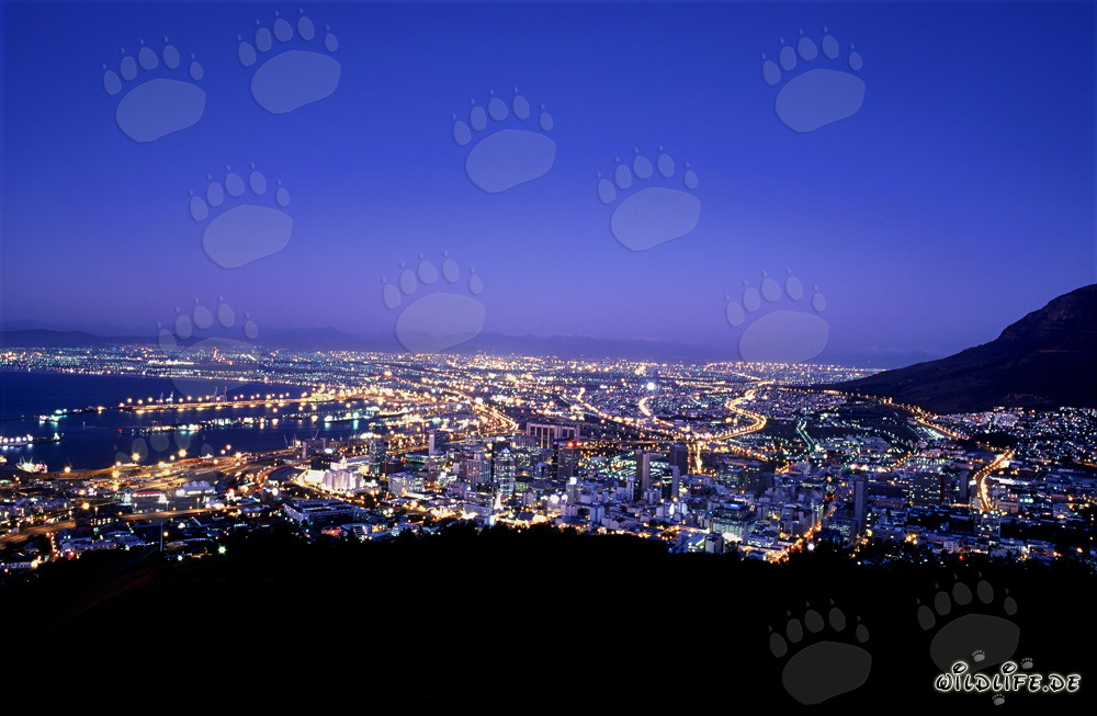 Romantic Sunset over Cape Town with Breathtaking Color Display