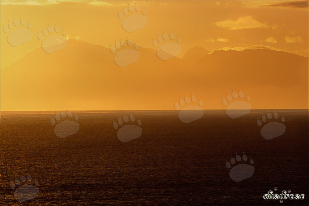 Atardecer mágico en la bahía de Walker en Sudáfrica