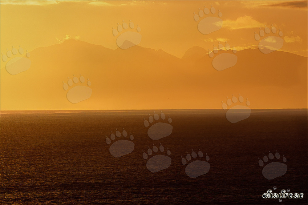 Tramonto magico alla baia di Walker in Sudafrica
