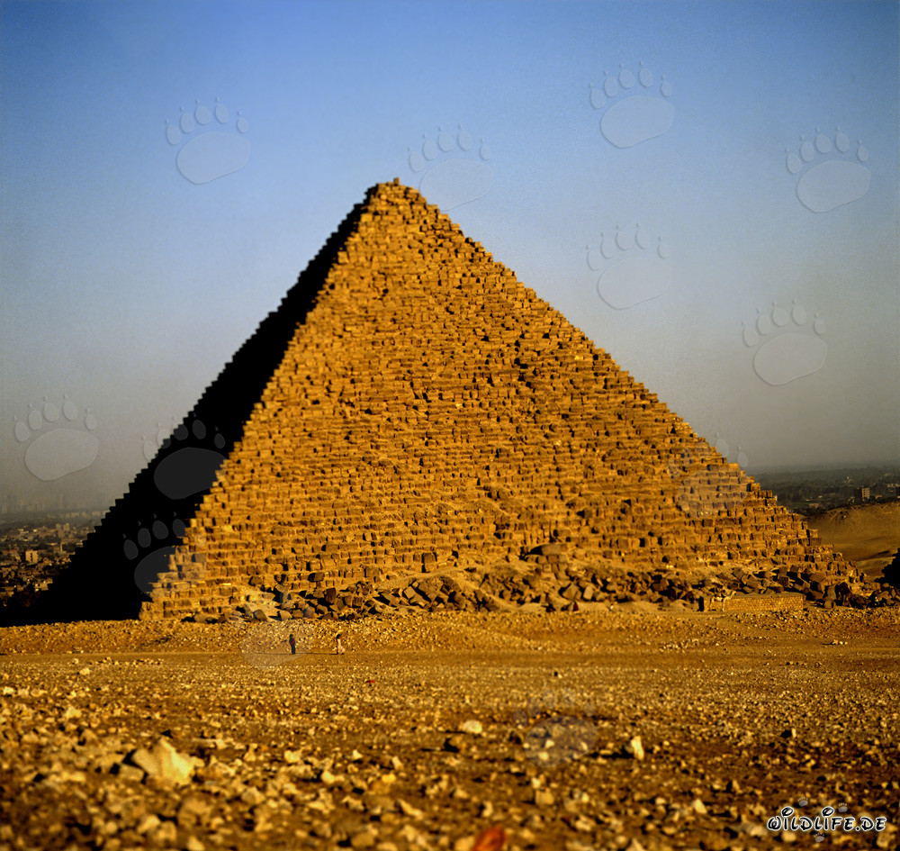 The impressive Pyramid of Pharaoh Menkaure in Giza
