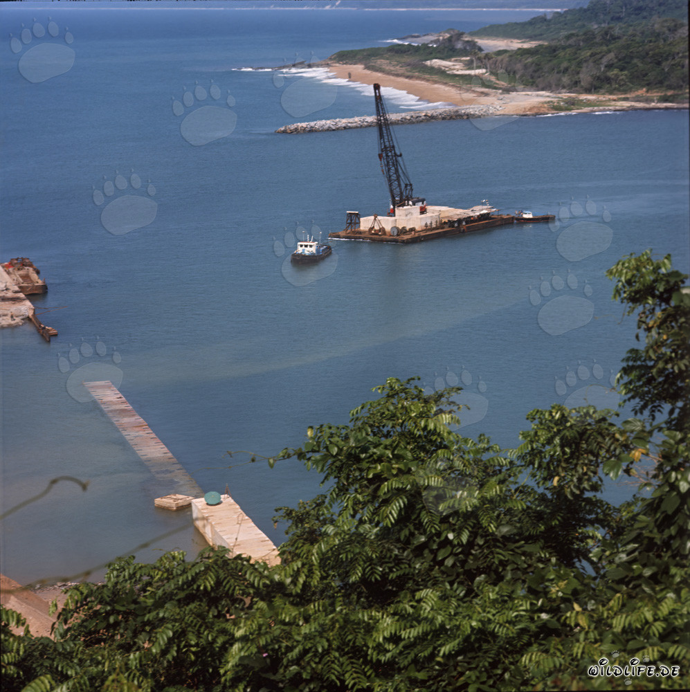 Construction of a Massive Blockwall at San Pedro Harbour