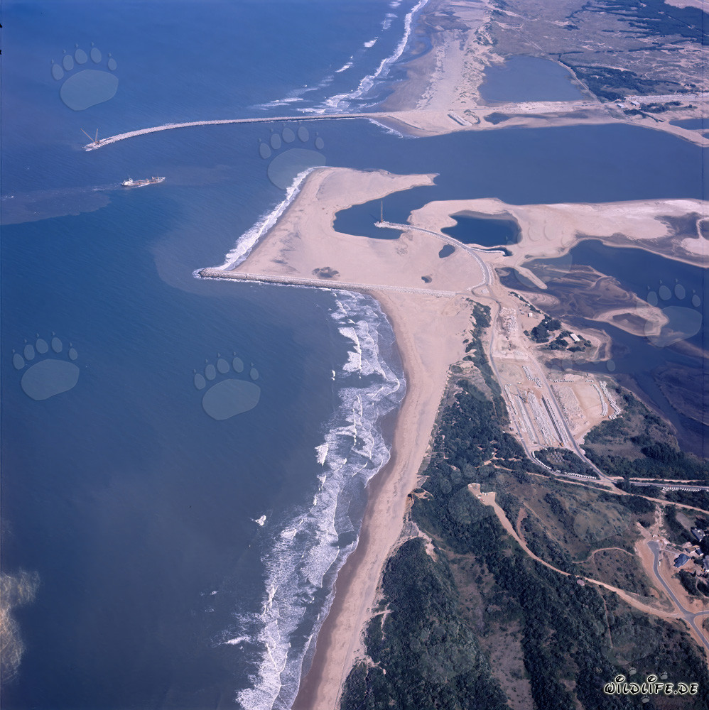 Aerial Photo Richards Bay – Harbour Construction in Natal, South Africa