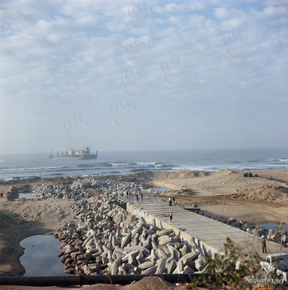 Concrete Head on North Breakwater in Richards Bay, South Africa