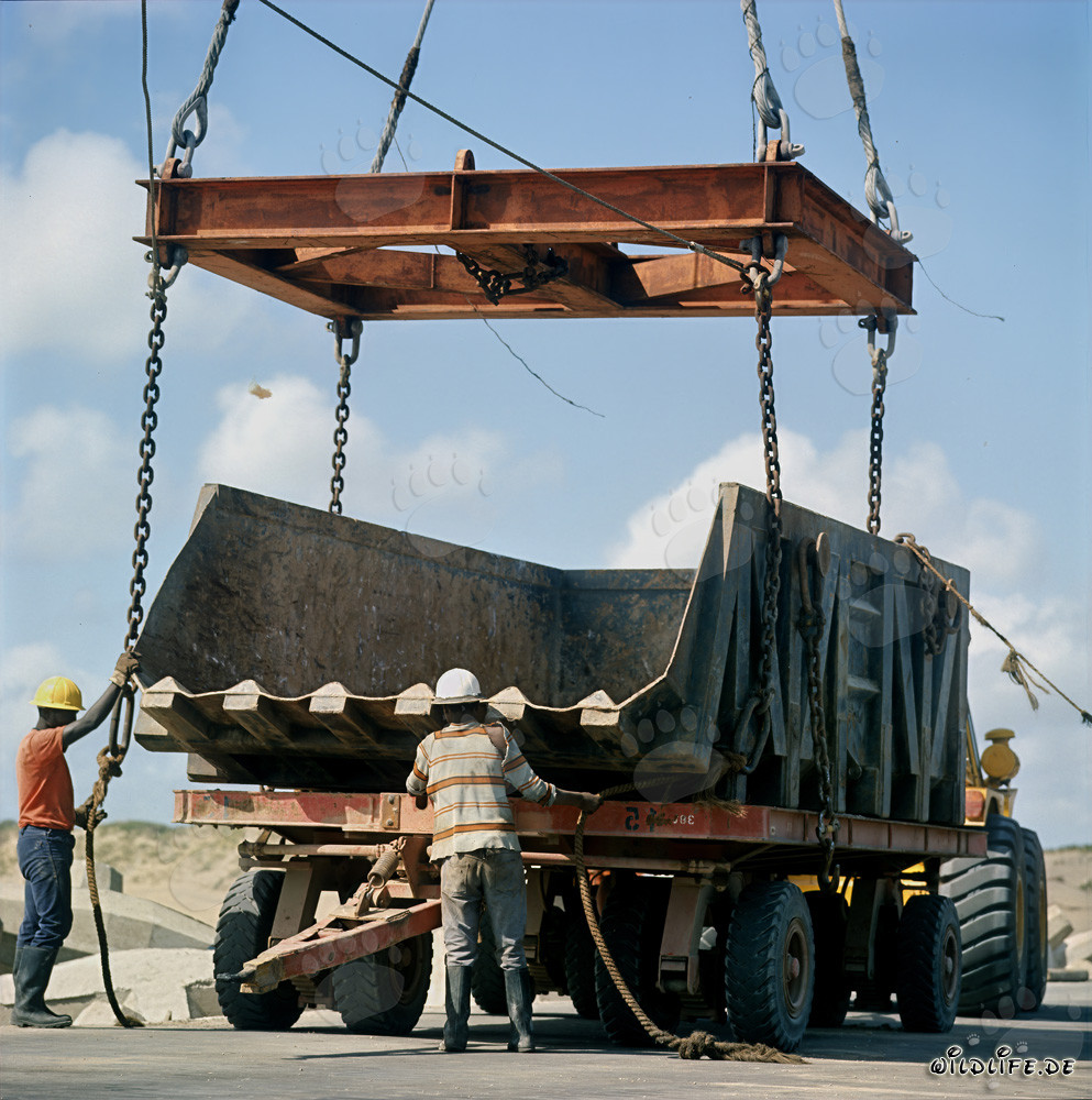 Empty Stone-Skip on North Breakwater in Richards Bay, Natal, South Africa