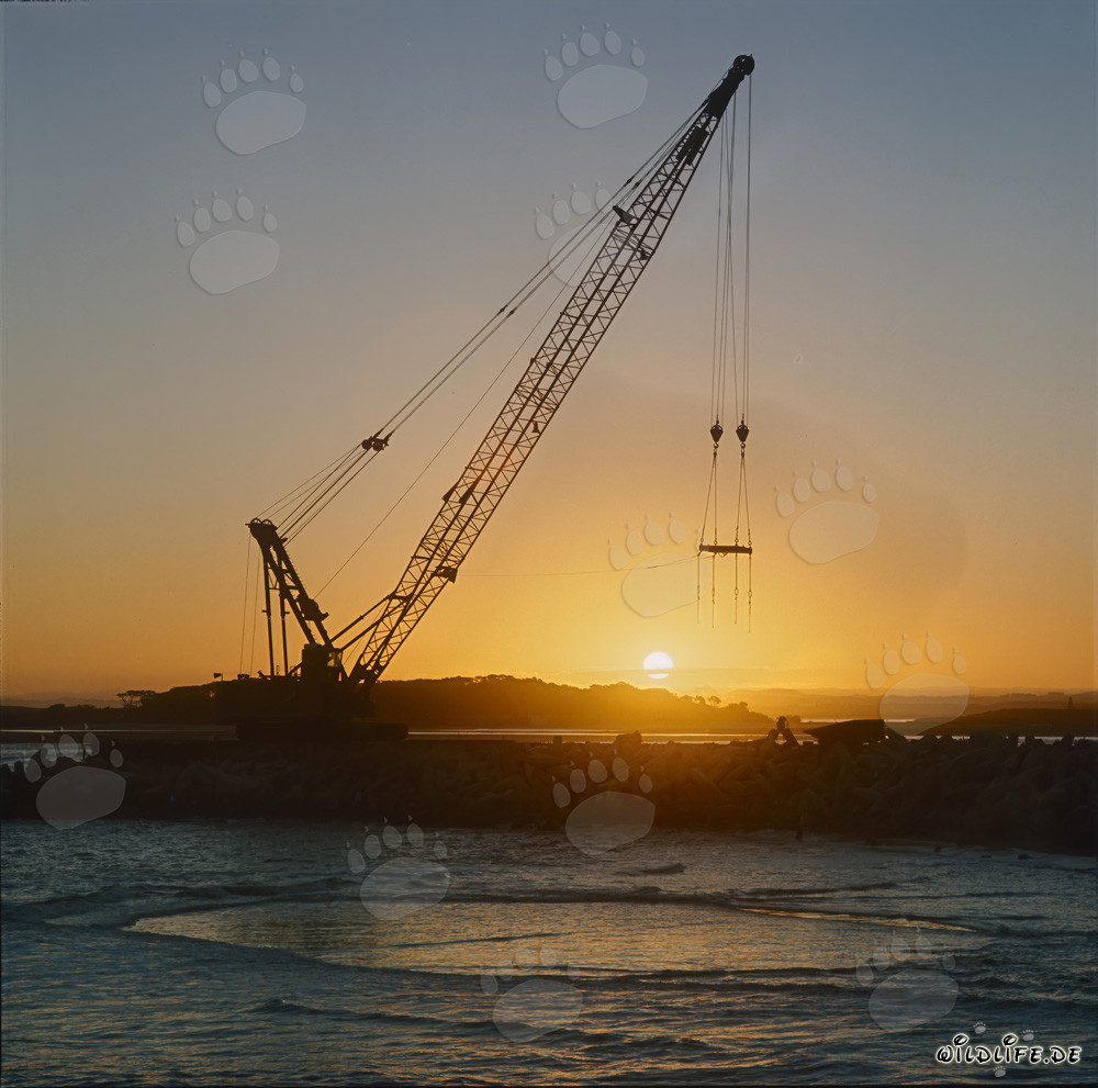 Romantic Sunset at North Breakwater in Richards Bay, Natal, South Africa