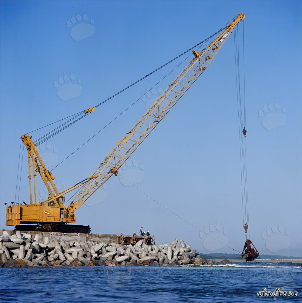 Trabajos de excavación con Manitowoc 4600 en North Headland en Richards Bay