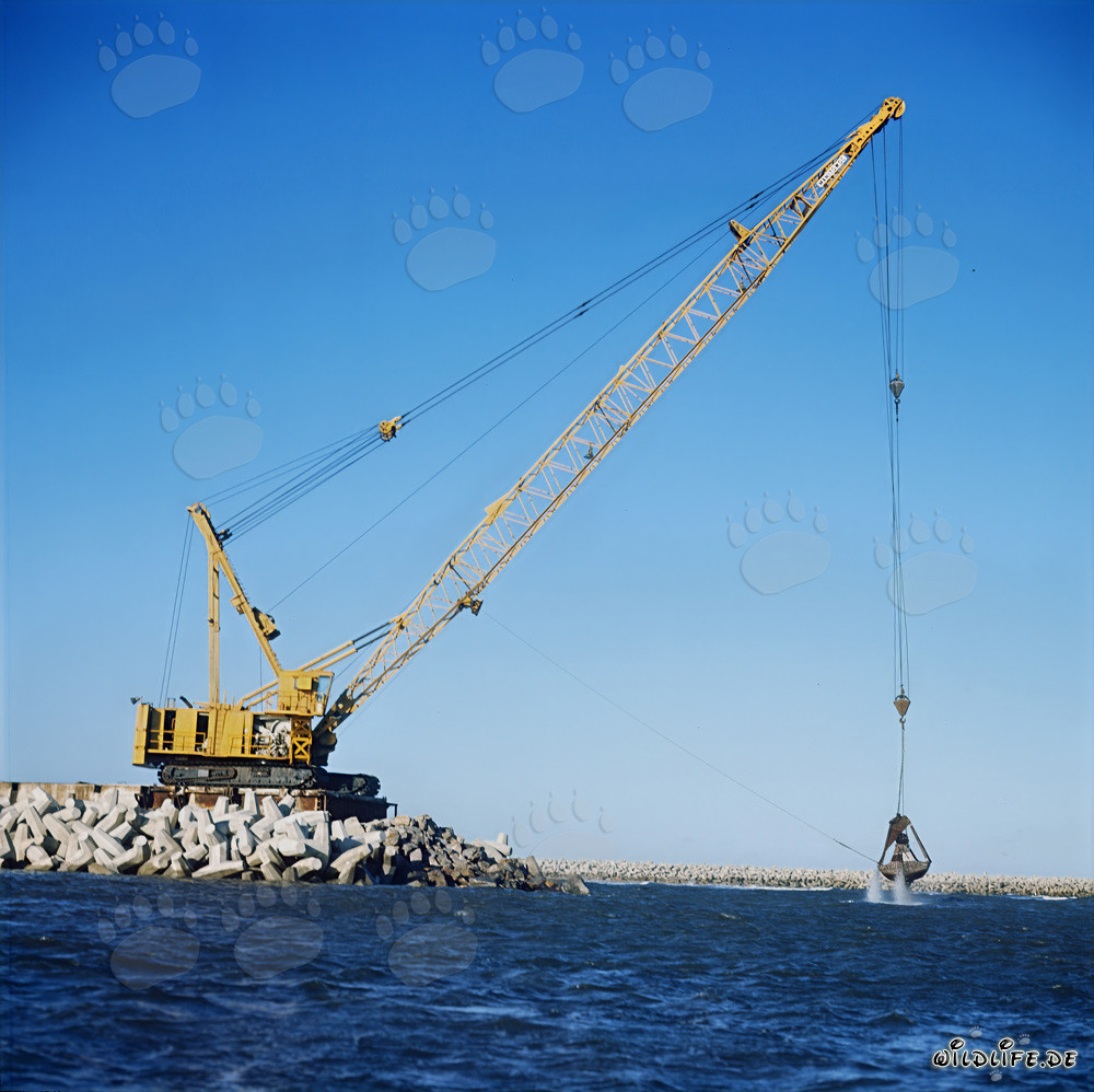 Dredging with Manitowoc 4600 on North Headland