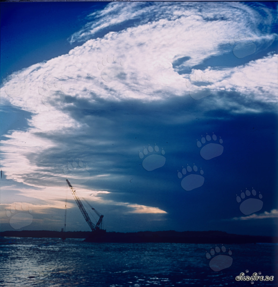 Drohendes Unwetter am North Breakwater