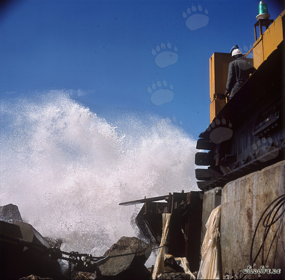Manitowoc 4600 in heavy swell at Richards Bay, South Africa