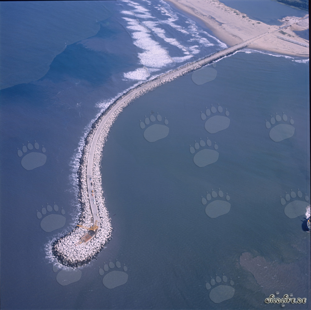 Breakwaters in Richards Bay, Natal, South Africa