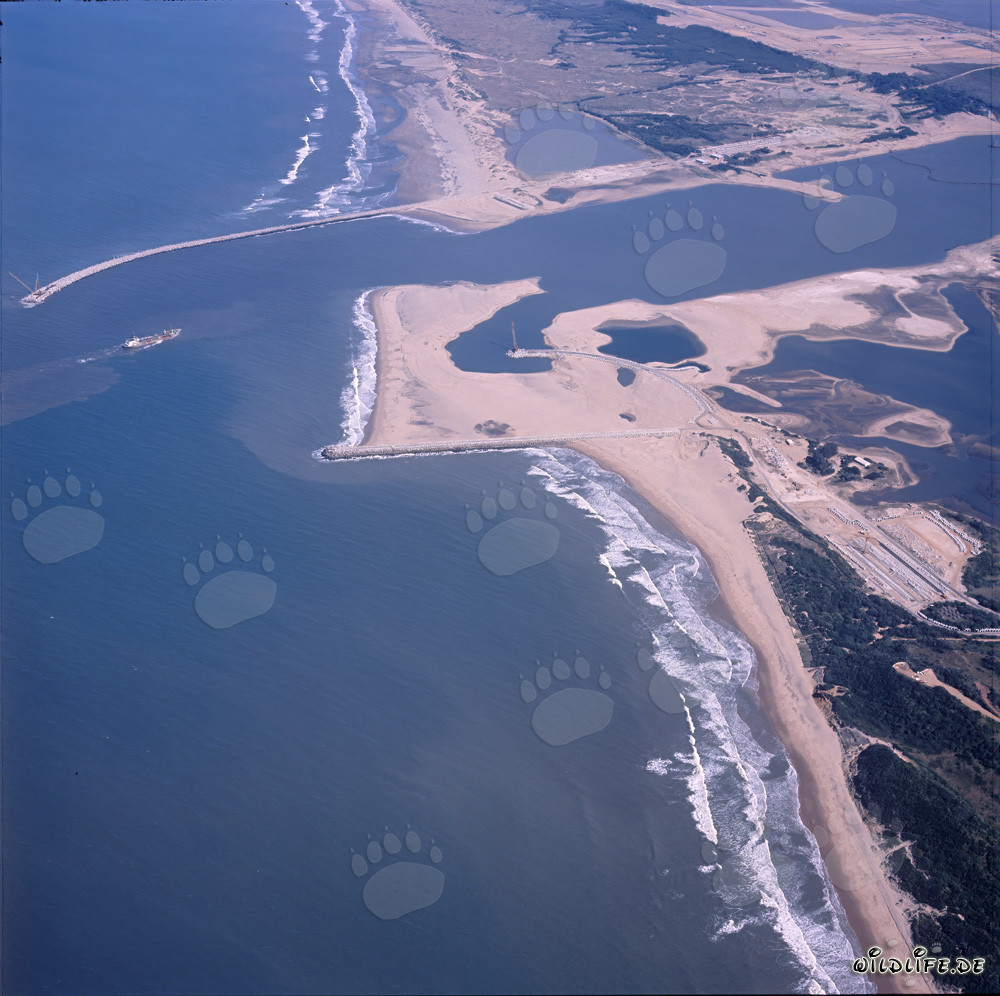 Aerial Photo of Harbour Expansion in Richards Bay, South Africa