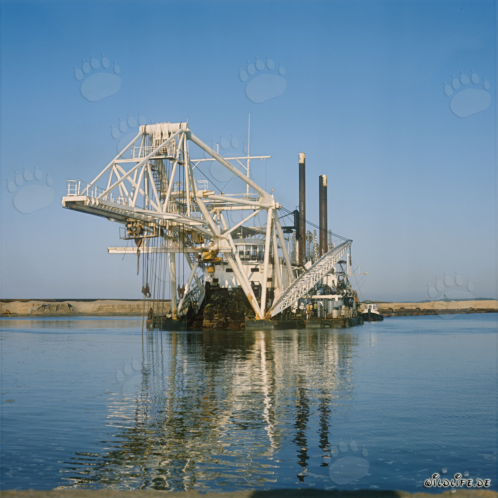 Cutter Suction Dredger in Richards Bay Harbour, Natal, South Africa