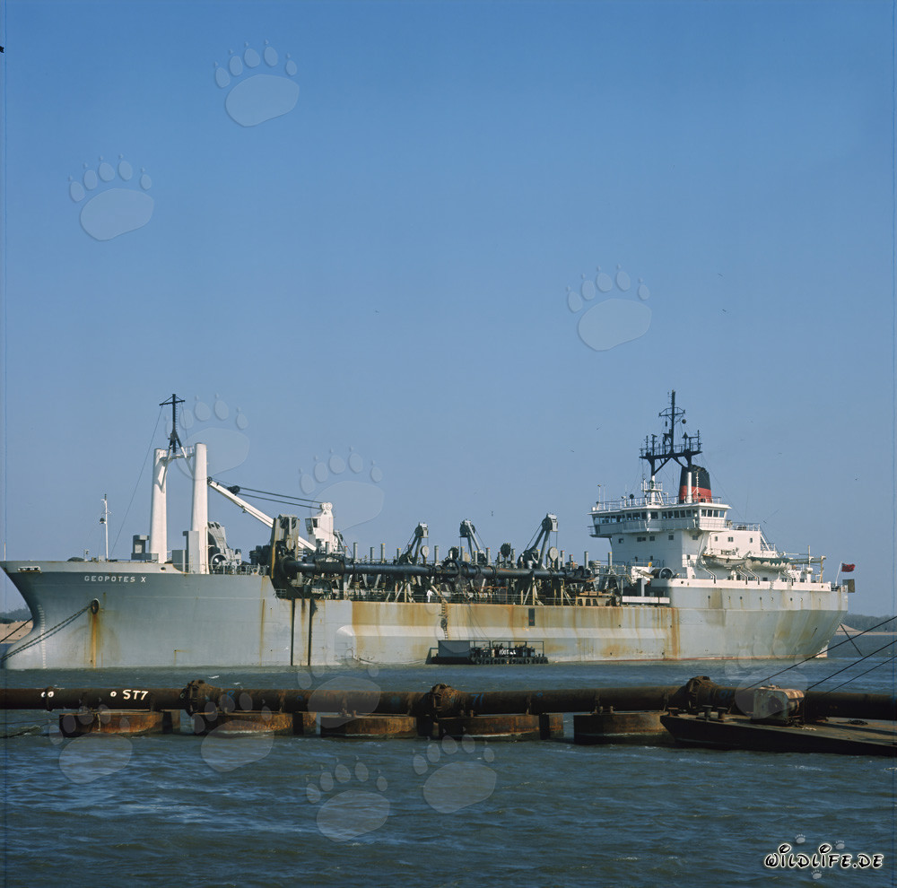 High-performance dredger GEOPOTES X in the construction of the quaywall at Ras el Tin Harbor