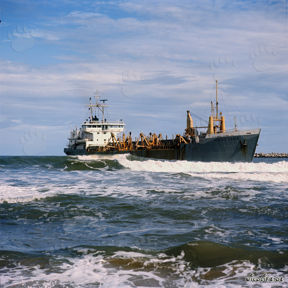 Dragueur à godets HENDRIK ZANEN à Richards Bay, Afrique du Sud