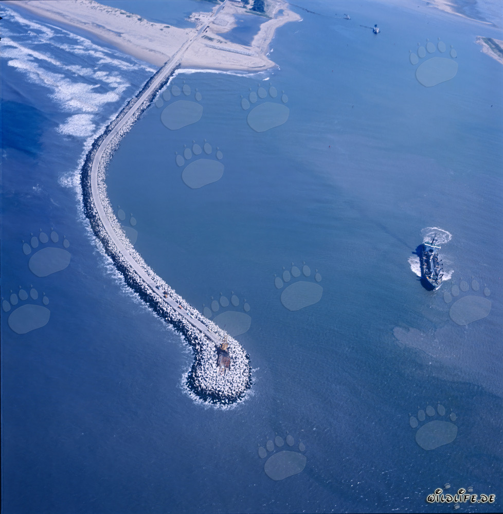 South Breakwater in the final state in Richards Bay, South Africa