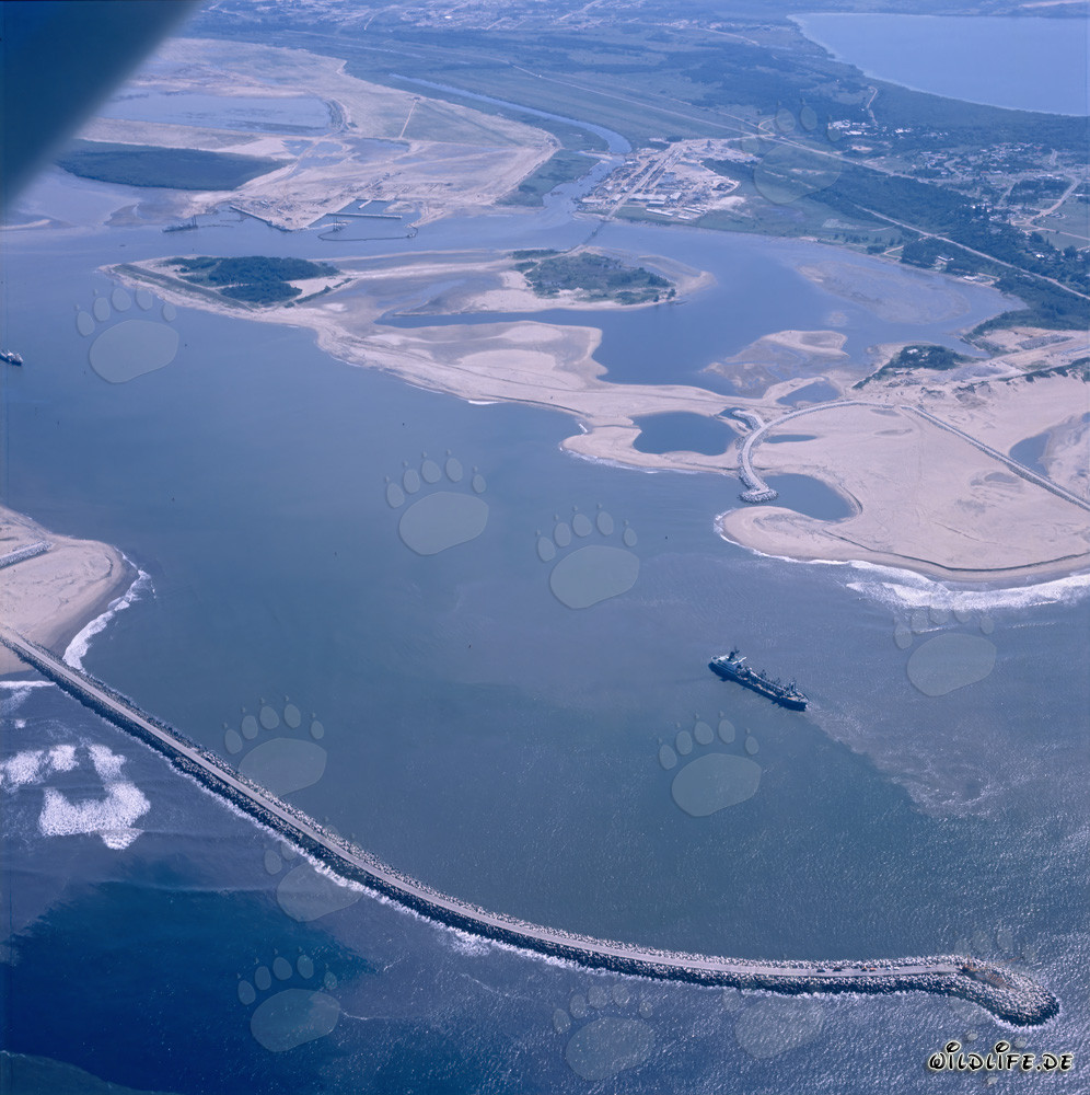 Brise-lames du sud à Richards Bay en Afrique du Sud