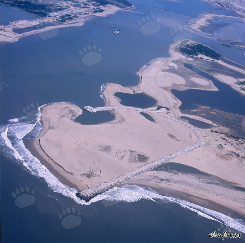 North Breakwater and North Headland in Richards Bay, South Africa