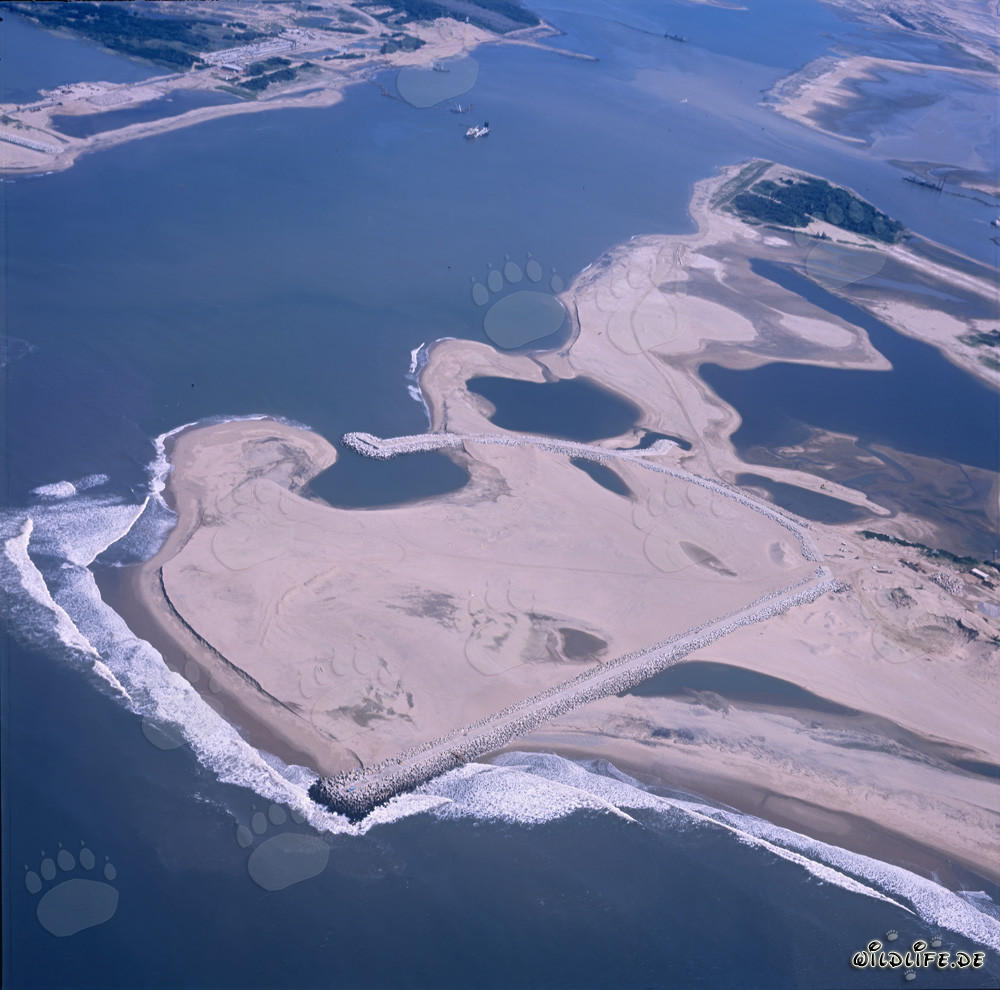 North Breakwater und North Headland in Richards Bay, Südafrika