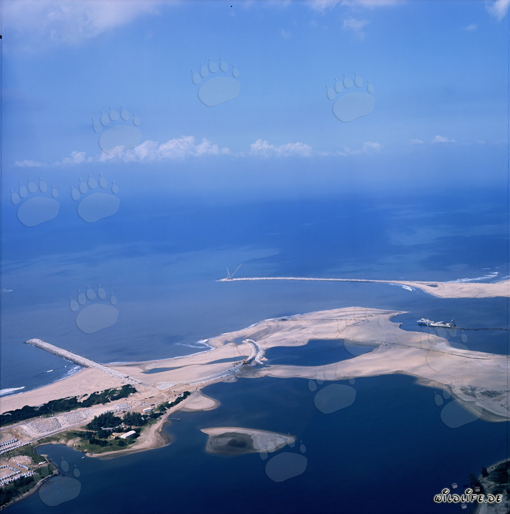 Brise-lames à Richards Bay, Natal, Afrique du Sud