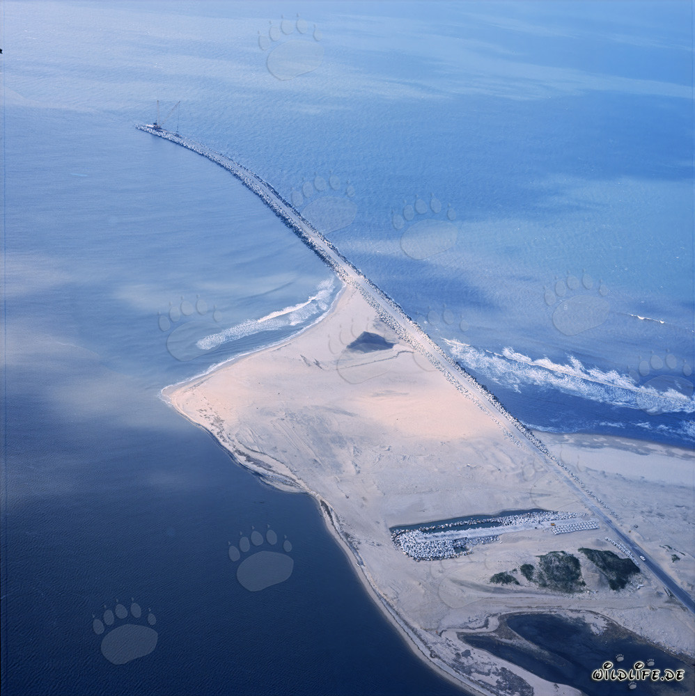 Brise-lames du sud de Richards Bay, protection contre les énormes vagues de houle sur la côte est de l'Afrique du Sud